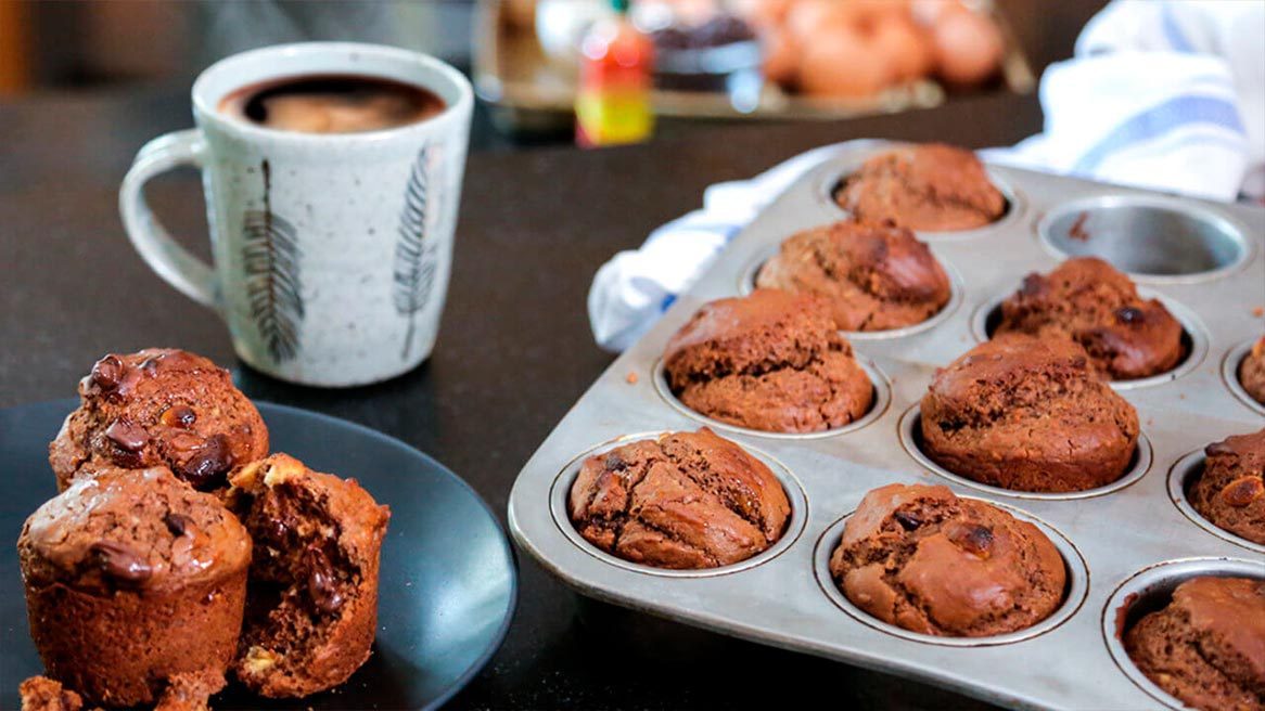Muffins picantes doble chocolate